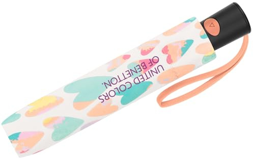 Benetton Taschenschirm Mini Automatik Aquarell Hearts - multicolor