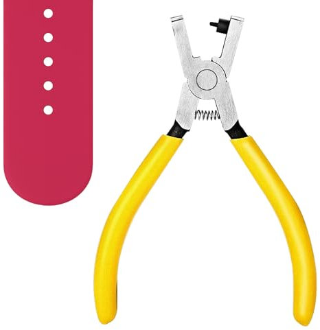 Huybaa Pince Perforatrice pour Ceinture et Bracelet de Montre, Outil de Perforation en Cuir 5 Pouces, Pince Universelle à Trou Ceinture Rond 2mm