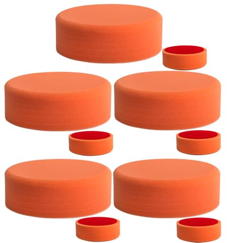 150mm x 50mm Polierpad Klett Set, Polieren Schwämme, Auto Polierpads, Wachs Polierschwamm waschbar, Polishing Pad, vielseitiger Polierschaum für Exzenter Poliermaschine Schleifmaschine (5)