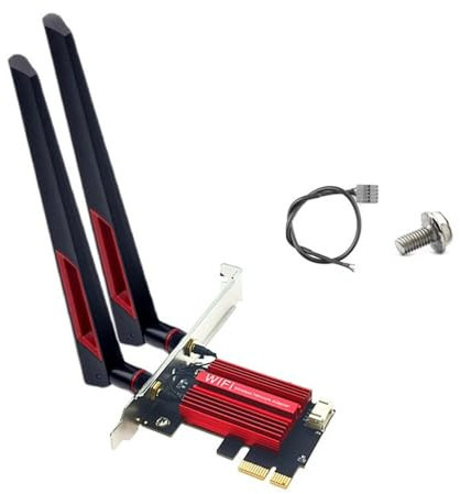Limtula AX6000 – Carte WiFi PCIE Puissante NFA765 Prise en WLAN WIFI6E 2.4Ghz/5Ghz/6Ghz 6000Mbps Haute Vitesse sans Fil Diverses Applications
