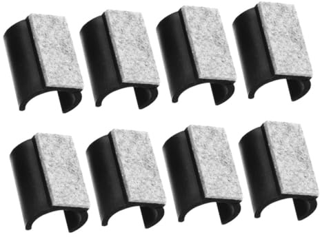 LOORGVEL Feltrini per Gambe Sedie a U, 8 Pezzi, Protezione Antiscivolo Nera | Design Aperto in Feltro e Plastica, Riduce Rumore e Disturbi, per Mobili e Piedi D'arredo