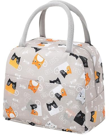 THXFUNAREA 1 PCS Bolsa Termica Porta Alimentos, Bolsa Nevera Pequeña, Bolsa Comida Trabajo Portátil Fiambreras Comida Trabajo Bolsa Almuerzo para Escuela Oficina Picnic