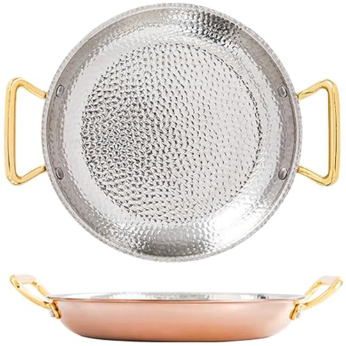 CHCWR 10 taglie padella paella spagnola con doppie manici rivettati a 10 taglie marinai a mano pentole in pentola marina