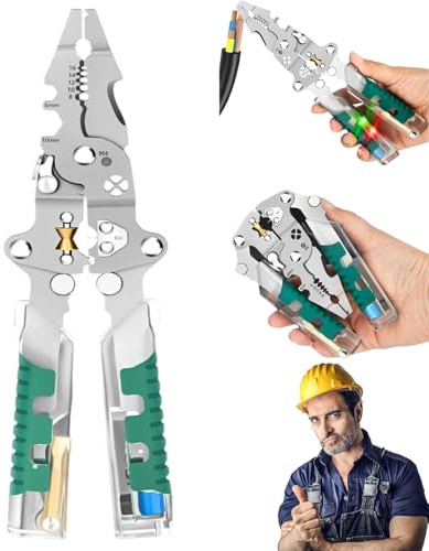 Folding Stylus Screwdriver Wire Stripper, Multi-Tool Electrician Pliers for Cutting, Pulling Wires Cable (1pcs)