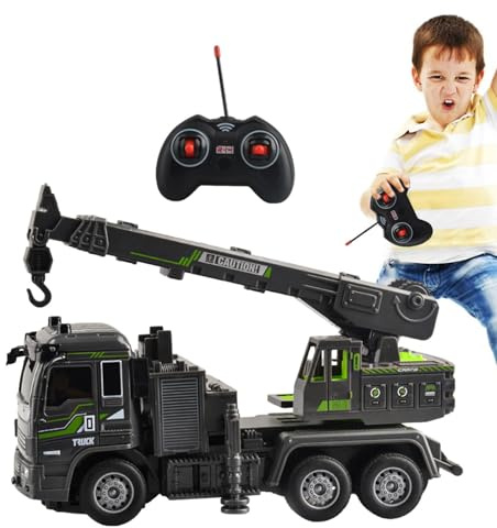 Carrello elevatore telecomando,Automobile meccanica - Veicolo a motore, carrello elevatore RC, giocattoli da costruzione 4WD, Bulldozer telecomandato elettrico, giocattolo di assemblaggio auto