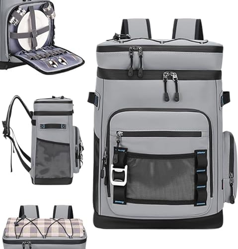 Isolierte Rucksackkühler Wasserdicht - 48 Dosen Kühlrucksack Isoliert,wasserdichte Unisex Proviertasche Für Arbeit Reisen Einkaufen Wandern Camping Picknick