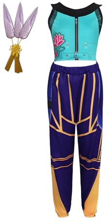 XIAOXIAOYU Costume De Cosplay Pop Demons Zoey1 Pour En-fants, with Lot De 3 Répliques Les Dagues De Zoeys Accessoires De Cosplay, Tenue De Jeu De Rôle De La Chanteuse Pop Hunters