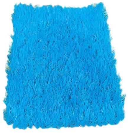 RybdaFDc Césped Artificial Grueso y Realista, de Colores, con Orificios de Drenaje, for jardín, balcón, Patio.(Blue 2,2x11m(6.59x36.08ft))