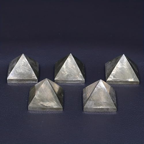 BYLSAGWHT 1 Pezzo di Piramide pirite Scintillante, lucidata