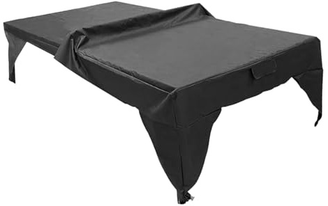 Harilla Tischtennisplatten-Schutzhülle 280 x 153 x 73 cm, Staubschutz, Ganzjahres-Tischtennisplatte für drinnen und draußen, Schutzhülle, Schwarz