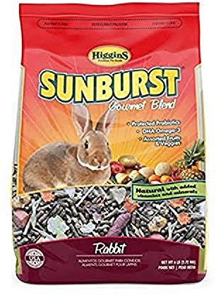 Higgins Sunburst Gourmet Rabbit Food Mix, 6 lbs, Large, Model:466046