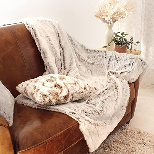Enjoy Home – Plaid Ours Effet Fourrure – Doublé Flanelle - 100% Polyester – 130x160cm - Coloris Taupe