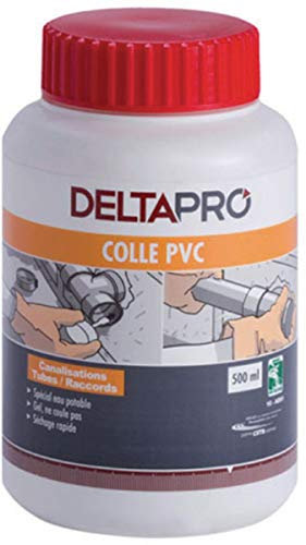 Deltapro 30601748 - Pegamento de PVC para desagüe y desagüe (500 ml)