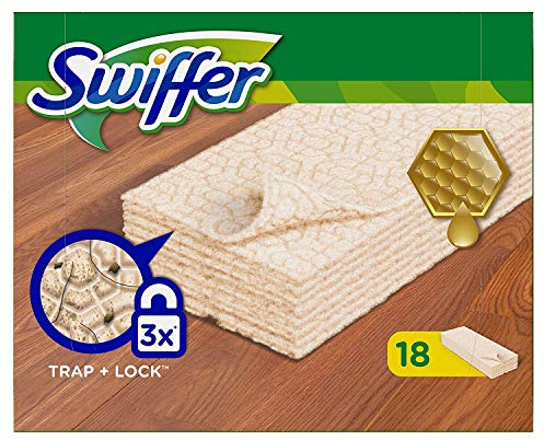 Swiffer Bodenwischer Trockene Bodentücher Nachfüllpackung für Holz & Parkett 18 St.