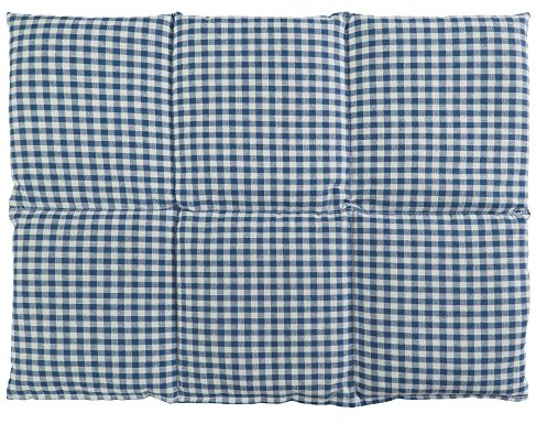 Giraffenland Kirschkernkissen groß 40x30cm 6-Kammer - blau-weiß - z.B. Rücken - Bauch - Wärmekissen Körnerkissen für Mikrowelle und Backofen - Kirschkern Kissen 30x40 blau-weiß