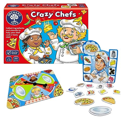 Orchard Toys Crazy Chefs Game, Educational Matching and Memory Game for Children Age 3-6, Perfect for Kids, Family Game, Gift