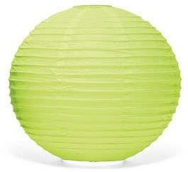 Weddingstar Round Paper Lantern, 12, Candy Apple Green