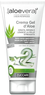 Zuccari ALOEVERA² Crema Gel d'Aloe, Tubo da 150ml, Con Aloe Vera e Siero di Lumaca, Idratazione e Riparazione per Tutto il Corpo
