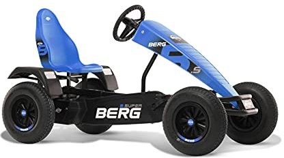 BERG XL B.Super Gokart Blau | ab 5 Jahren | Pedal-Gokart mit BFR-System für Vorwärts & Rückwärts | Robustes Rahmen | Verstellbarer Sitz
