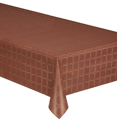 Genique – Mantel en rollo de papel de damasco, color marrón