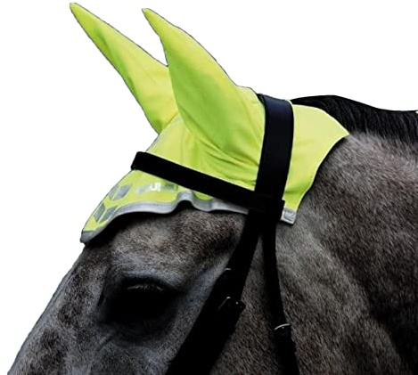 Shires Equi-Flector Horse/Pony Fly Veil in Reflective Yellow Full, Yellow