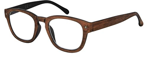 Eyekepper Lesebrille Professor Vintage Stil Federscharniere Arms Gegen-Braun+2.5