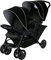 Graco Stadium Duo Geschwisterwagen, Zwillingswagen, 0-15 kg, großer Staukorb, inkl. Snacktabletts, verstellbare Rückenlehnen, zusammenklappbar, freistehend, auch mit Babyschale nutzbar, Black/Grey