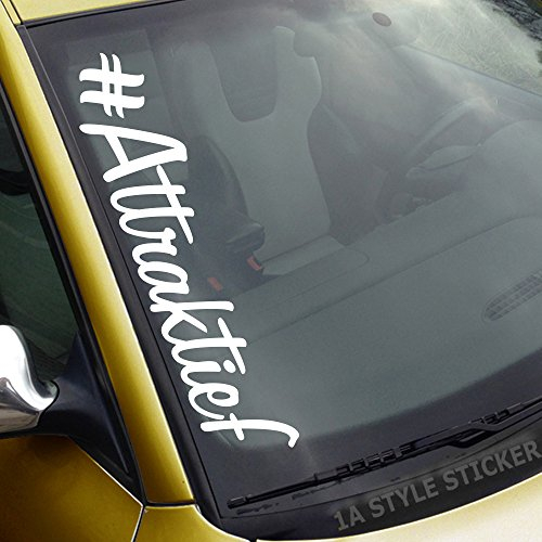 1A Style Sticker # ATTRAKTIEF Frontscheibenaufkleber Dapper Static deep Low für alle Automarken