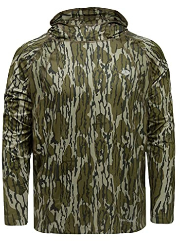 Mossy Oak Men's Standard Camo Hoodie Lightweight Hunting Shirts, Original Bottomland, XX-Large