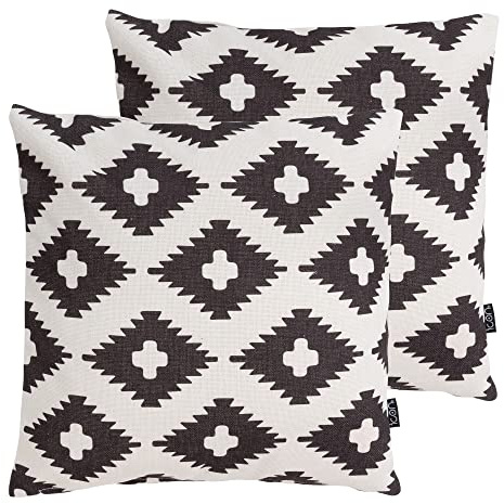 Icon Outdoor Kissen mit Füllung, Boho Kollektion, 2er Pack | In Deutschland Hergestellt, Wasserabweisend Stoff, 43cm x 43cm, Dekokissen für Drinnen und Draußen, Garten und Terrasse