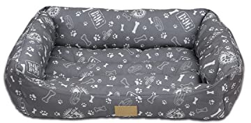 TIENDA EURASIA - Cama de Perro, Cama para Perros Grandes, Medianos y Pequeños, Divertida Cama Perro de Poliester con Interior con Comodas Fibras de Algodon (60 x 45 cm)