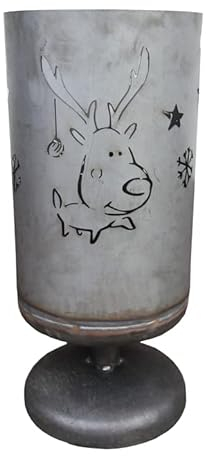 Feuertonne Feuersäule Feuerkorb Feuerschale Motiv Elch Ø 40 cm x Höhe 80 cm