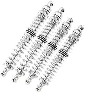 Axial 1/10 RBX10 Ryft 4WD Rock Bouncer Aluminum Upgrade Parts Combo Set C (Front + Rear Spring Dampers) - Silver