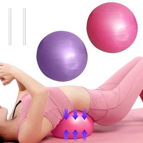 Simsky 2 Pezzi Palla da Pilates 25 cm Piccola Palla da Ginnastica, Yoga Palla 25 cm Pilates Mini Fitness Ball per Esercizi Addominali, Spalla Esercizi di Riabilitazione, Core Formazione, Pedagogica