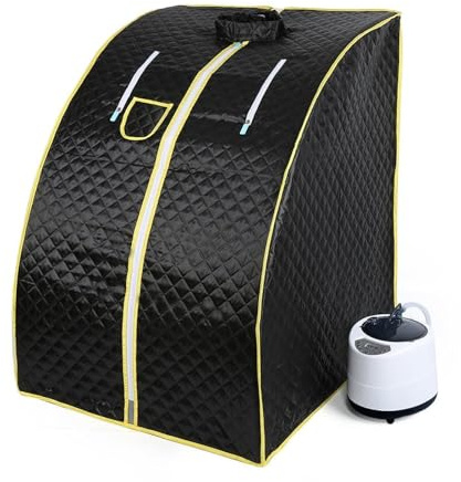Manta para sauna Tienda de portátil, sauna, baño doméstico, 1000 W, 2,0 L, incluye silla plegable, alivia el insomnio, soporte de tubería de acero inoxidable Para el detox casero calma tu cuerpo (Col