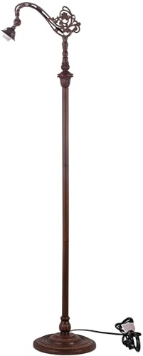 Capulina Tiffany Reading Floor Lamp Base Only Replacement for 11-12 Inch Wide Lampshade Pole Height 62 Inches Dark Bronze Finishing Resin Base