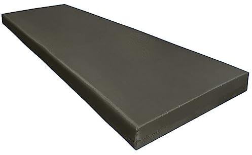 Foam & Upholstery Warehouse OUTDOOR 2 3 4 SEATER BENCH CUSHION WATER RESISTANT FABRIC GARDEN SEAT PADS (Charcoal, 120cm x 60cm x 6 cm thick)