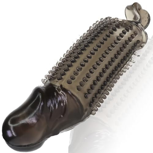 Funda pene negra que alarga el pene 4,5 cm – Penishülle elástica con anillo escrotal – Manga de pene para hombres – Extensión de pene – Sex toy masculino FOPS N07-2