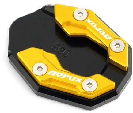 XWDPDNHHD Ständerpolster Motorrad-Ständerfuß-Seitenständer-Stützverlängerungs-Vergrößerungspolster Für Aerox155 Aerox Nvx 155 Nvx155(Gold,X1)