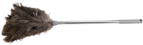 Louttary Plumero de Plumas de Avestruz, Plumero Retráctil para Limpieza de Ventilador de Techo, Muebles, Plumero, 90 Pulgadas