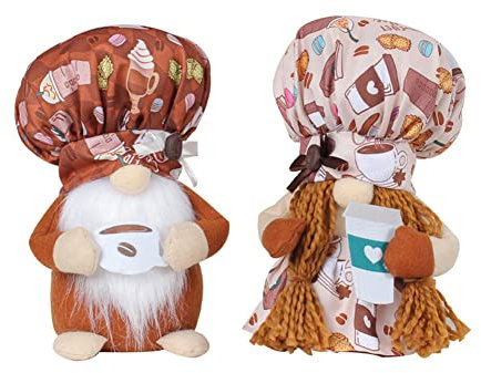 Aublinto Weihnachten GNOME Elf Gesichtslosen Puppe Weihnachtswichtel Wichtel Figuren Weihnachten Xmas Elf-Figur Tragen Chef Hut Dekoration Handgemachte für Haus Weihnachten Urlaub Dekoration 2 Stück