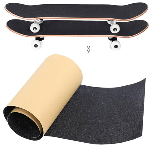 equlup Hoja de cinta de agarre para monopatín, 101x28cm/39,8x11in, impermeable, antideslizante, cinta adhesiva de papel de lija para Longboard, para patinete eléctrico, tabla de peces