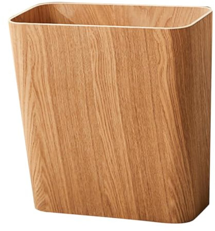 Cabilock Poubelle En Bois Compacte Pour Chambre, Corbeille à Papier Multifonction, Bois Naturel, Structure Stable Antichute, Usage Domestique Pour Salon Et Bureau