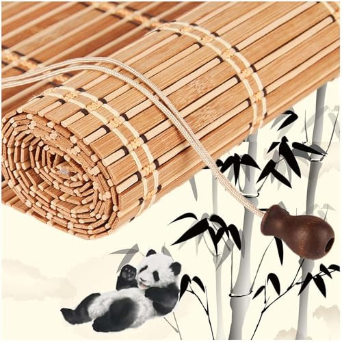 Bambusrollos Für Fenster, Bambus Jalousien Retro, Fensterrollos Aus Naturholz, Romanische Rollos, Verdunkelungsrollos Aus Bambus, Seitenzugrollo, Sonnenschutzrollos Vorhänge,WxH-45x220cm/18*87in