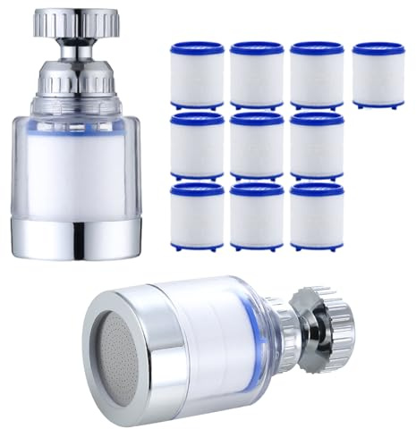 14 Piece Set Water Filter Tap, Tap Water Filter, Tap Water Filters for UK Taps, Tap Filter, Water Filter for Tap, Splashproof Water Tap Filter, Faucet Filter for Home Kitchen Bathroom Shower