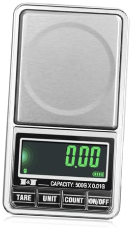 TOPPERFUN Digitale Schmuckwaage 1000 G/0,1g aus Metall mit USB Anschluss Präzise Taschenwaage für Edelsteine Nachladen und Medizin Klappbarer Schutzdeckel