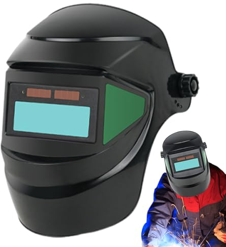 Schweißschutzhelm – Eisenhaube, Weitsicht-Gesichtsmaske, solarbetriebenes Abdunkelungsschild, 4 Lichtbogen-Sensor-Schleifkappe, Garagenherstellung, Schneiden, Schweißprojekte für professionelle