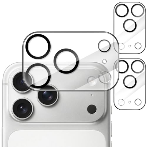 JETech Camera Lens Protector for iPhone 17 Pro 6.3-Inch, 9H Tempered Glass, Anti-Scratch, Case Friendly, Does Not Affect Night Shots, HD Clear, 3-Pack (Clear)