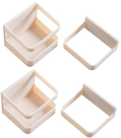 MUELODSIC Estantería Creativa Ranuras de Posicionamiento y Diseño de Compartimentos Beige Soporte Desmontable 2 Piezas para Paraguas de Pared Adecuado Hogar