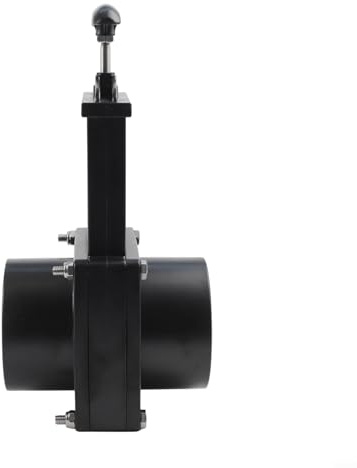Corpo valvola di scarico per camper, 50 mm, 75 mm, con manico, in ABS, resistente, compatibile con camper, rimorchi, camper, nero (75 mm)